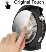 ⁦جراب حماية لساعة هواوي 5 46 ملم من ازوني مع واقي شاشة - تغطية كاملة من البولي يوريثين الحراري الناعم [حساس للمس] [مقاوم للخدش] [شفاف HD] ممتص صدمات حماية 360 درجة - اسود | متوافق مع ساعة هواوي 5 46⁩ - الصورة ⁦6⁩