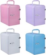 ⁦QBNZAXC Mini fridge 4L Mini Fridge Cooler And Warmer Portable Personal Fridge Electronic Fridge Food Cosmetics Fridge For Home Office(A)⁩ - الصورة ⁦2⁩
