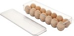⁦Lawazim Egg Holder for Fridge - Clear Plastic Egg Storage Container with Lid, 14-Egg Capacity, and BPA-Free Stackable Design - for Refrigerator Organization, Meal Prep, and Small Kitchens⁩ - الصورة ⁦8⁩