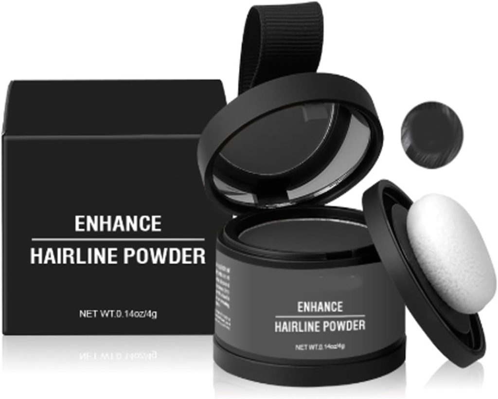 Hairbear Hair Filler,Hairline Shadow Powder,Hairline Powder Instantly Conceals,Instant Volume&scalp Coverage for Thinning Hair,Fast & Full Care, 100% Water Sweat Resistant (L, Dark gray)