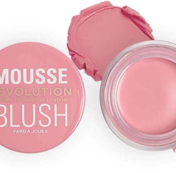 Makeup Revolution- Mousse Blusher- Squeeze Me Soft Pink |soft-focus effect | Non-sticky, Cream-to-powder finish |Delivering buildable colour for a tailored flush |Blendable and buildable shades |6 gm