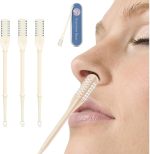 HANNEA® 3Pcs Manual Nose Hair Trimmer for Women, Portable Nose Trimmer for Man, Handheld 360-Degree Rotating Double Head Nose Hair Remover, 2 in 1 Nose Hair Trimmer for Women Man - Nose Cleaner Tool