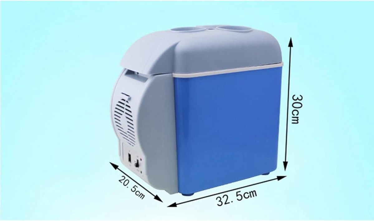⁦QBNZAXC Mini fridge Mini Car Fridge Car Refrigerator Car Freezer Warmer Cooler Box Compact Travel Refrigerator for Office Home⁩ - الصورة ⁦3⁩