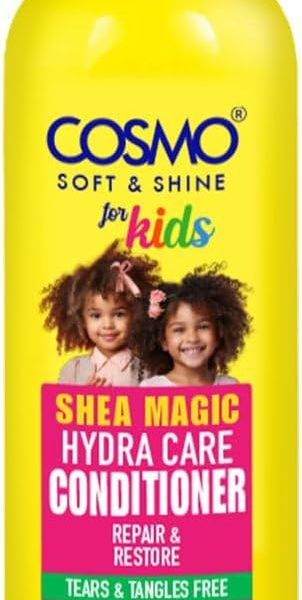 Cosmo Hair Care For Kids Soft & Shine Shea Magic Hydra Care Conditioner 480ml - 16.2 fl.oz, Repair & Restore, Free From Tears, Tangles, Parabens, Silicons & Dyes