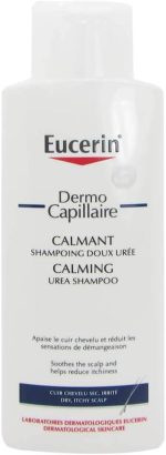 Eucerin DermoCapillaire Dry & Itchy Scalp 5% Calming Urea Shampoo, Nourishes and Relieves Dry and Itchy Scalp, Healthy Shine and Supple Hair, 250ml
