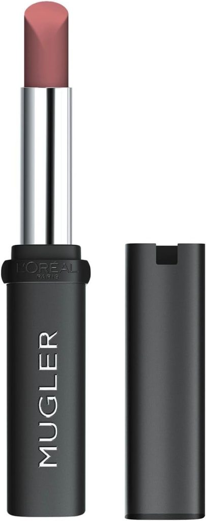 L'Oréal Paris x Mugler Power Matte Lipstick - Up to 16 Hours Long Lasting - Enriched with Hyaluronic Acid - Smudge-proof - Moisturising - 01 Nude - Exclusive L'Oréal Paris x Mugler