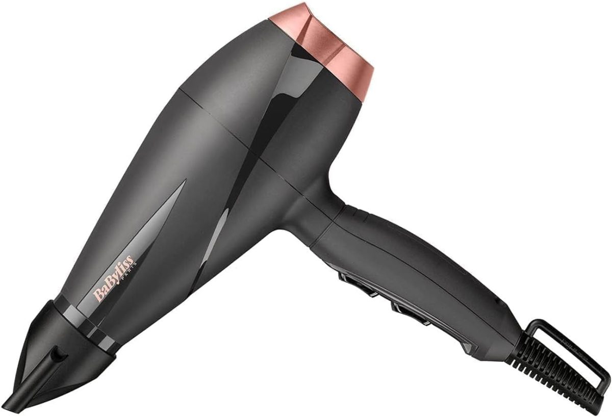 ⁦BaByliss Hair Dryer, 2100W, 2 Speed Setting, 106KM Speed Per Hour, 2 Heat, Cold Shot, Slim Concentrator Nozzle, Removable Rear Filter, 6709DSDE, Black⁩ - الصورة ⁦3⁩