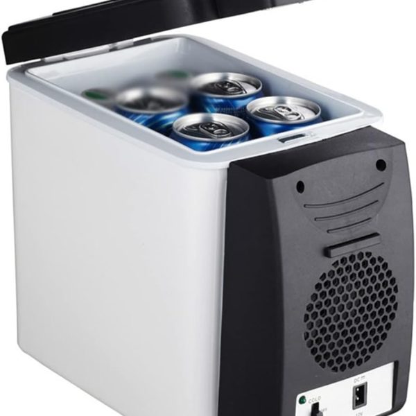 QBNZAXC Mini fridge 6L Car Refrigerators Ultra Quiet Low Noise Car Mini Fridge Freezer Cooling and Heating Box 2 In 1 Multi-function Travel(B)
