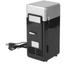 ثلاجة صغيرة 3 الوان 194 × 90 × 90 ملم موفرة للطاقة وصديقة للبيئة 5 فولت 10 واط بمنفذ USB للسيارة والقارب والسفر ومستحضرات التجميل من كيو بي ان زد ايه اكس سي (اسود)