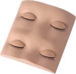 Pretty memory Lash Mannequin Head with 2 Pairs of Removable Lash Practice Eyelids, Realistic Eyelash Mannequin Head, Soft-Touch Lash Extension Supplies Lash Tech Supplies for Practice