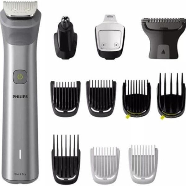 Philips Series 5000 All-in-one Trimmer, 12-in-1 Multigroom for face, head and body, One tool, complete styling, 14 length settings (0.5-16 mm) (Model: MG5950/15)
