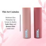 ⁦Makeup By Mario Mini MoistureGlow On The Go Plumping Lip Serum Duo - Nude Glow & Bronze Glow⁩ - الصورة ⁦4⁩