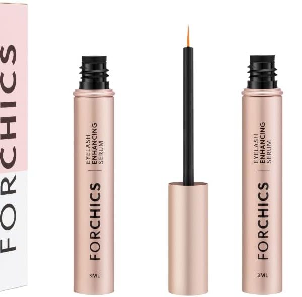 ForLash by ForChics: 2 Pack Ultimate Eyelash Growth Serum for Enhanced Fuller, Thicker, Longer Lashes - Regrowth Booster, Organic Formula, Vegan & Cruelty-Free