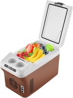 ⁦QBNZAXC Mini fridge Auto Refrigerator Car Home Mini Fridge Portable Freezer Cooler Rear Trunk Food Cooling Warming⁩ - الصورة ⁦2⁩