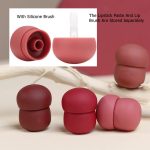 ⁦Matte Ink Lip Glaze Lipstick Set, Pinecone Shape Lipstick Set, Long Lasting Wear Non-Stick Cup Waterproof Lipsticks Lip Balm(4 Pack)⁩ - الصورة ⁦3⁩