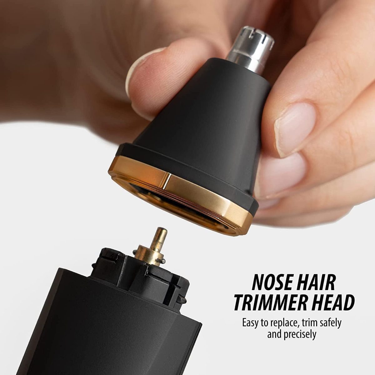 ⁦OLOV Electric Groin Hair Trimmer - Ball Trimmer for Men - Nose Hair Trimmer, Replaceable Ceramic Blade Heads, USB Recharge Dock & Nosetrimmer Head, Waterproof Male Hygiene Razor⁩ - الصورة ⁦2⁩
