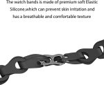 ⁦Lamshaw Compatible for Amazfit Helio Bands, Quick Release Elastic Silicone Hollowed Out Replacement Straps Compatible for Amazfit Helio Fitness Tracker Wristband⁩ - الصورة ⁦5⁩