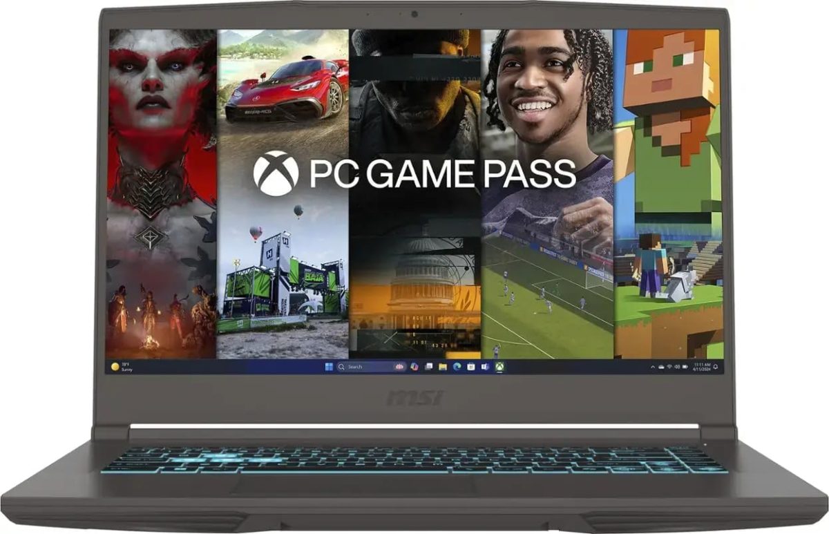 ⁦MSI Thin 15 Gaming Laptop | 15.6" FHD IPS 144Hz | Intel 8-core i5-13420H (>i7-11800H) | 32GB DDR4 2TB SSD | GeForce RTX 4050 | Backlit USB-C Win11Pro w/DLCA Accessory⁩ - الصورة ⁦2⁩