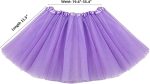 ⁦THE WHITE SHOP Kids Tutu Skirts 3 Layered Tulle, Fit Most 4-11 yrs Little & Big Girls for Dance Party Costume⁩ - الصورة ⁦2⁩