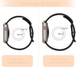 ⁦KEYSJEFF Silicone Straps for Apple Watch Strap Series 9 45mm 41mm 44mm 40mm 49mm for Iwatch Ultra Series 9/8/7/6/5/4/SE Pattern Engraved Band Women Men⁩ - الصورة ⁦5⁩