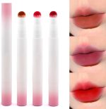 ⁦3Pcs Velvet Matte Liquid Lipstick Set for Women, Highly Pigmented Lip Cream, Moisturizing Nude Lip Balm, Waterproof 24-Hour Lip Stain, Ideal Gift for Makeup Lovers⁩ - الصورة ⁦7⁩