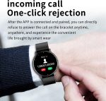 ⁦ساعة ذكية رياضية للرجال والنساء ضد الماء بخاصية مراقبة معدل ضربات القلب وتمارين اللياقة البدنية، متوافقة مع نظام اندرويد وIOS، أسود⁩ - الصورة ⁦5⁩