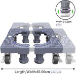 ⁦سومكايل قاعدة غسالة، حامل ثلاجة مع 4 بكرات متحركة، قاعدة متعددة الوظائف قابلة للتعديل للمجفف والغسالة والمجفف (انبوب واحد)⁩ - الصورة ⁦2⁩