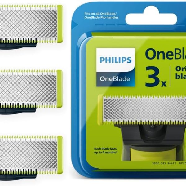 شفرة ون بليد بديلة من فيليبس - عبوة من 3 قطع - (تكفي لمدة عام)، موديل QP230/50