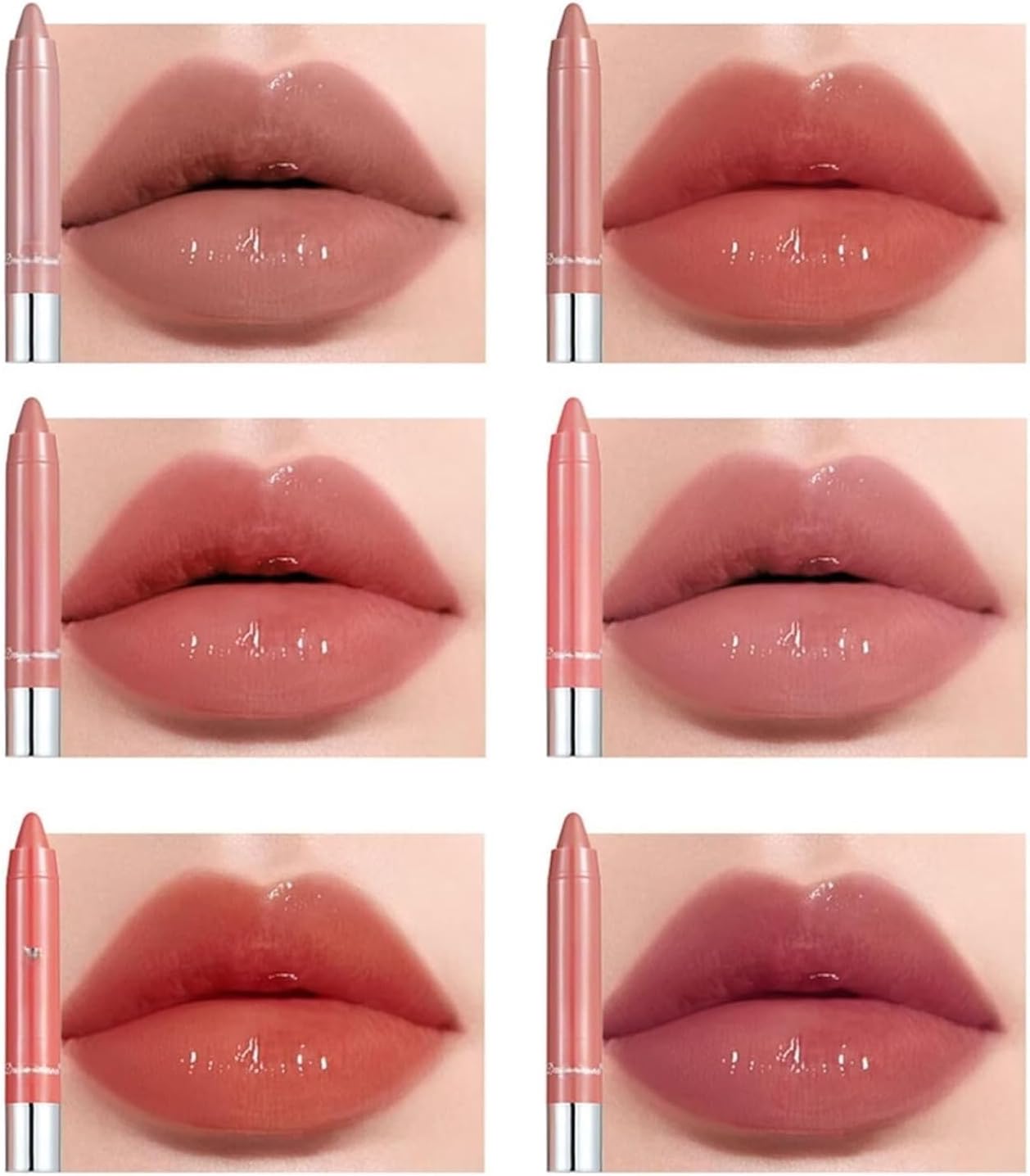 610liaahtIL._AC_SL1500_.jpg مجموعة احمر شفاه مرطب من جلوسي، كوب مقاوم للماء ويدوم طويلا وغير لاصق، قلم تحديد الشفاه ومستحضرات التجميل، هدية للنساء - الصورة 2