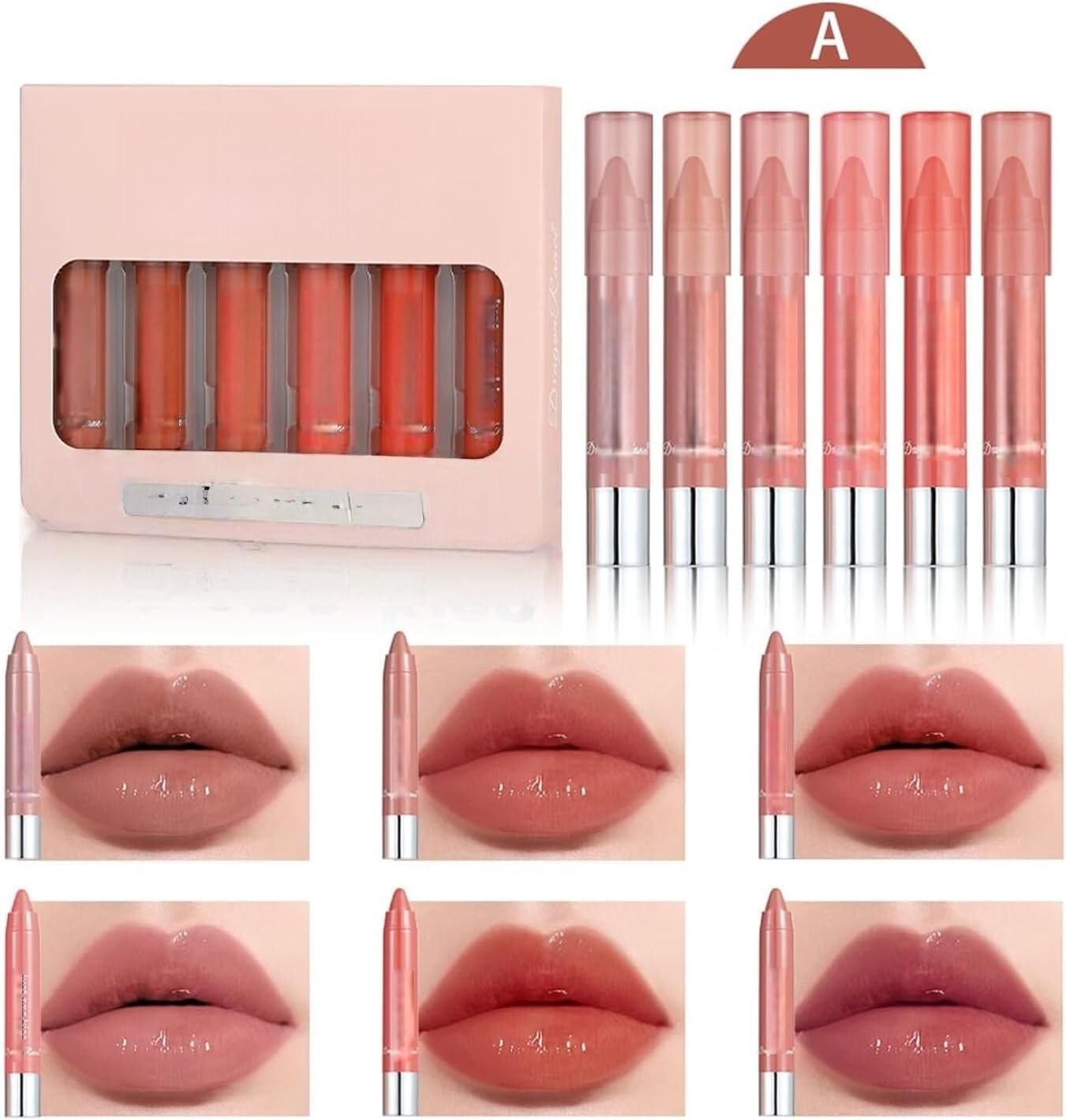 610qQOFWMVL._AC_SL1500_.jpg مجموعة احمر شفاه مرطب من جلوسي، كوب مقاوم للماء ويدوم طويلا وغير لاصق، قلم تحديد الشفاه ومستحضرات التجميل، هدية للنساء - الصورة 8