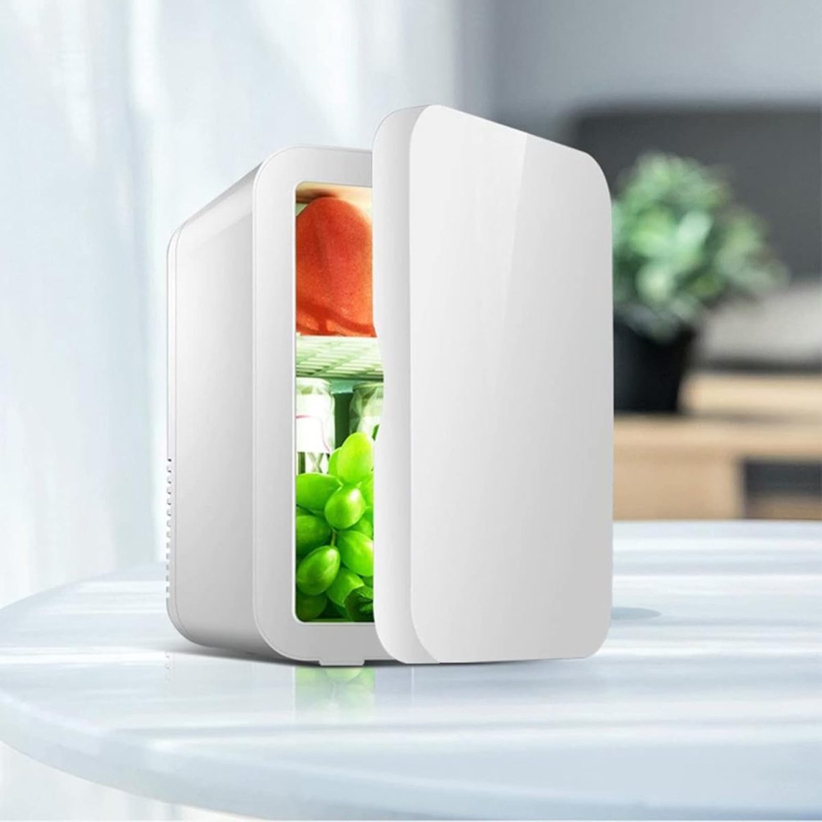 ⁦QBNZAXC Mini fridge Mini Fridge Warmer Portable Compact Fridge Super Quiet In-Vehicle Freezer for Cars, Homes, Offices, Dorms(B)⁩ - الصورة ⁦5⁩