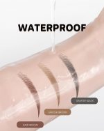 قلم تحديد الحواجب 2 في 1-2 شوكة بطرف منحني وطرف فرشاة دقيق لحواجب تشبه الشعر الطبيعي، مقاوم للماء ويدوم طويلا (بني رمادي) - الصورة 5