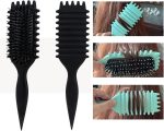 فرشاة تصفيف الشعر باونس كيرل ديفاين لفك تشابك الشعر المجعد، للاستخدام الرطب والجاف، أداة أساسية لتشكيل وتجعيد الشعر من اي سي في في® (اللون: اسود) - الصورة 3