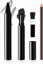 اكسيفور قلم حشو اللحية للرجال مجموعة ملء مقاوم للماء مع 4 رؤوس ومسحوق وفرشاة وقلم حلاقة يخلق مظهر طبيعي للحية والحواجب