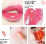 ⁦Minfei Plumping Lip Oil, Hydrating Lip Gloss Transparent Lip Blam, For Lip Care Plumping Lip Oil Not Sticky, Long Lasting Nourishing Create Glossy Shimmery Lips (Rose+Cherry Red)⁩ - الصورة ⁦3⁩