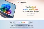 ⁦HP Pavilion 16" Touchscreen Laptop, AMD Ryzen 7 8840U, WUXGA (1920 x 1200), 16GB LPDDR5-6400Mhz RAM, 1TB PCIe SSD, Copilot PC, Wi-Fi 6, 1080p Webcam, Windows 11, w/Office 365⁩ - الصورة ⁦2⁩