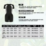 ⁦زي سباحة 2 في 1 للبنات باكمام قصيرة من يوكو، بدلة سباحة من قطعة واحدة مع تنورة سريعة الجفاف للسباحة والشاطئ والرياضات المائية⁩ - الصورة ⁦5⁩