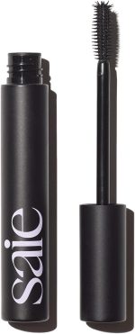 Saie Mascara 101 - Buildable Formula for Lengthening + Volumizing Lashes - Strengthening Mascara - Black (0.31 oz)
