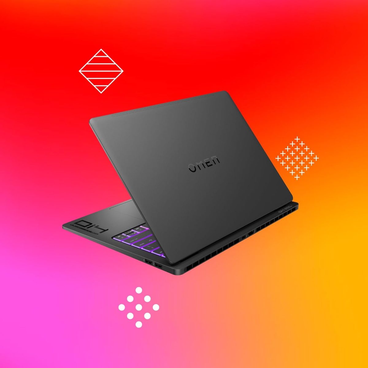 ⁦OMEN Transcend Laptop 14-fb0002ne, Intel Core Ultra 9-185H, 14" 3K 120Hz OLED Display, 32GB LPDDR5 RAM, 1TB SSD, 8GB NVIDIA® GeForce RTX™ 4070, Eng/Ar KB, Win11, Shadow black [9V8S7EA]⁩ - الصورة ⁦3⁩