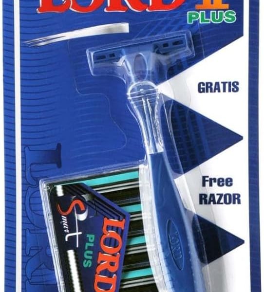 Lord Plus Smart Razor with Twin Blades Lubricating Strip 5-Pieces