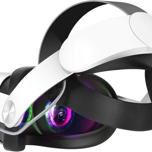 Hurra Head Strap with Battery for Oculus Quest 2, 10000mAh Fast Charging Battery Pack Extend 8H Playtime, Counter Balance Adjustable Elite Strap Replacement Accessories Enhanced Comfort Support in VR