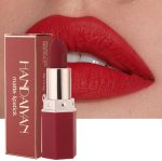 HANDAIYAN Matte Lipstick Moisturizing High Pigmented Waterproof Long Lasting Soft Velvet Lipstick for Women Girls (#4 Scarlet)