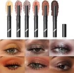 ⁦ALMEKAQUZ Eyeshadow Stick, Professional Bright-Colored Contouring and Highlight Eyeshadow Stick, Creamy Long-Lasting Eye Makeup, Natural & Shimmer Eye Shadow for Women (01)⁩ - الصورة ⁦4⁩