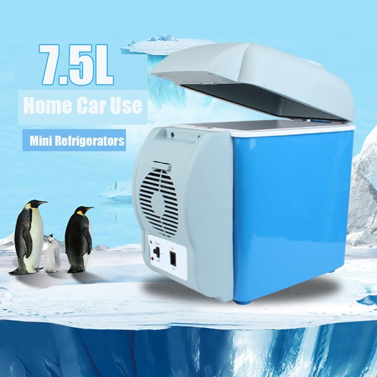 ⁦QBNZAXC Mini fridge Mini Car Fridge Car Refrigerator Car Freezer Warmer Cooler Box Compact Travel Refrigerator for Office Home⁩ - الصورة ⁦5⁩