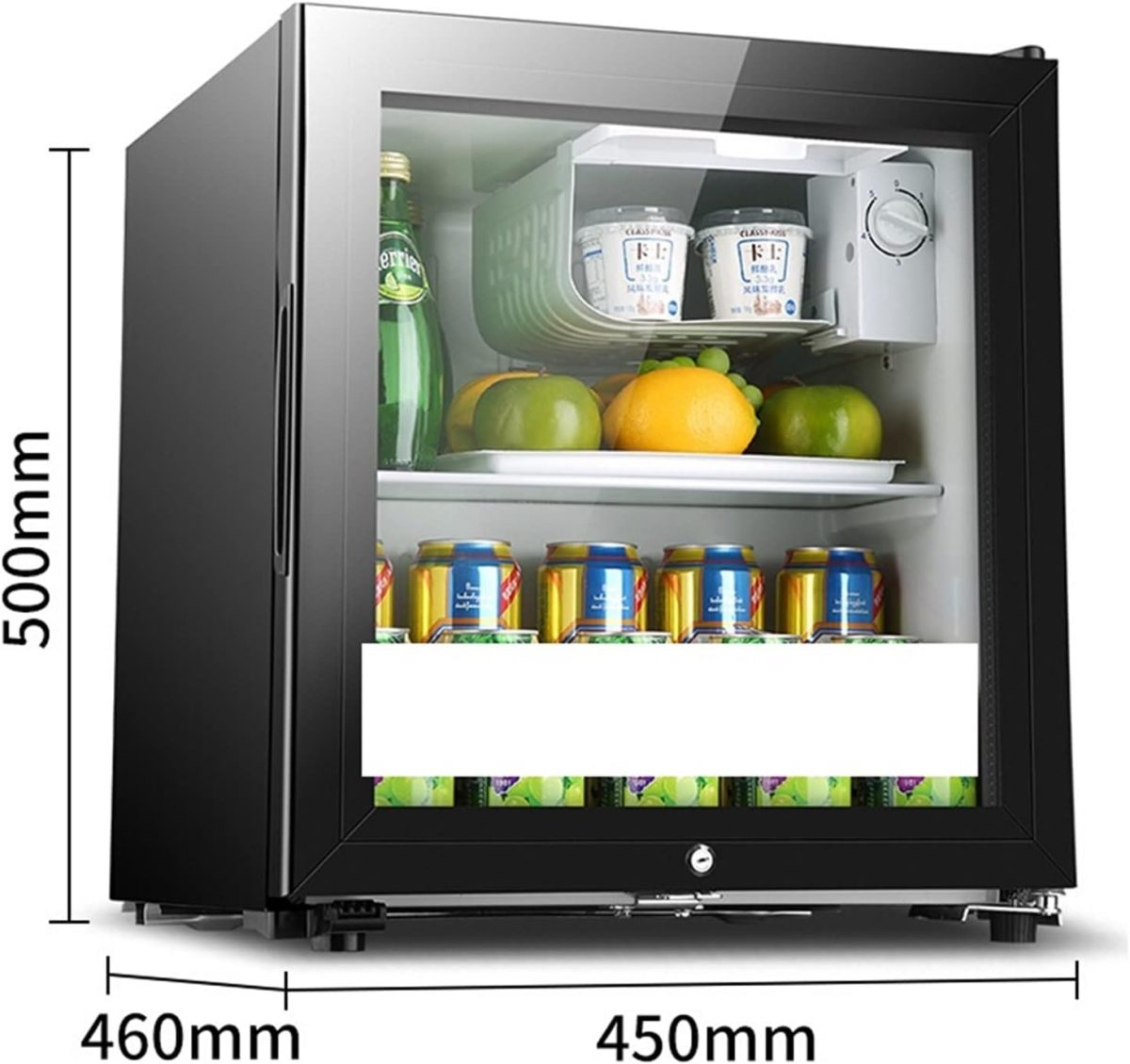 ⁦QBNZAXC Mini fridge Household Small Refrigerator, Single Door Glass Thermostatic Wine Cabinet, Hotel Refrigerated Wine Cabinet⁩ - الصورة ⁦4⁩