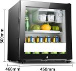 ⁦QBNZAXC Mini fridge Household Small Refrigerator, Single Door Glass Thermostatic Wine Cabinet, Hotel Refrigerated Wine Cabinet⁩ - الصورة ⁦4⁩