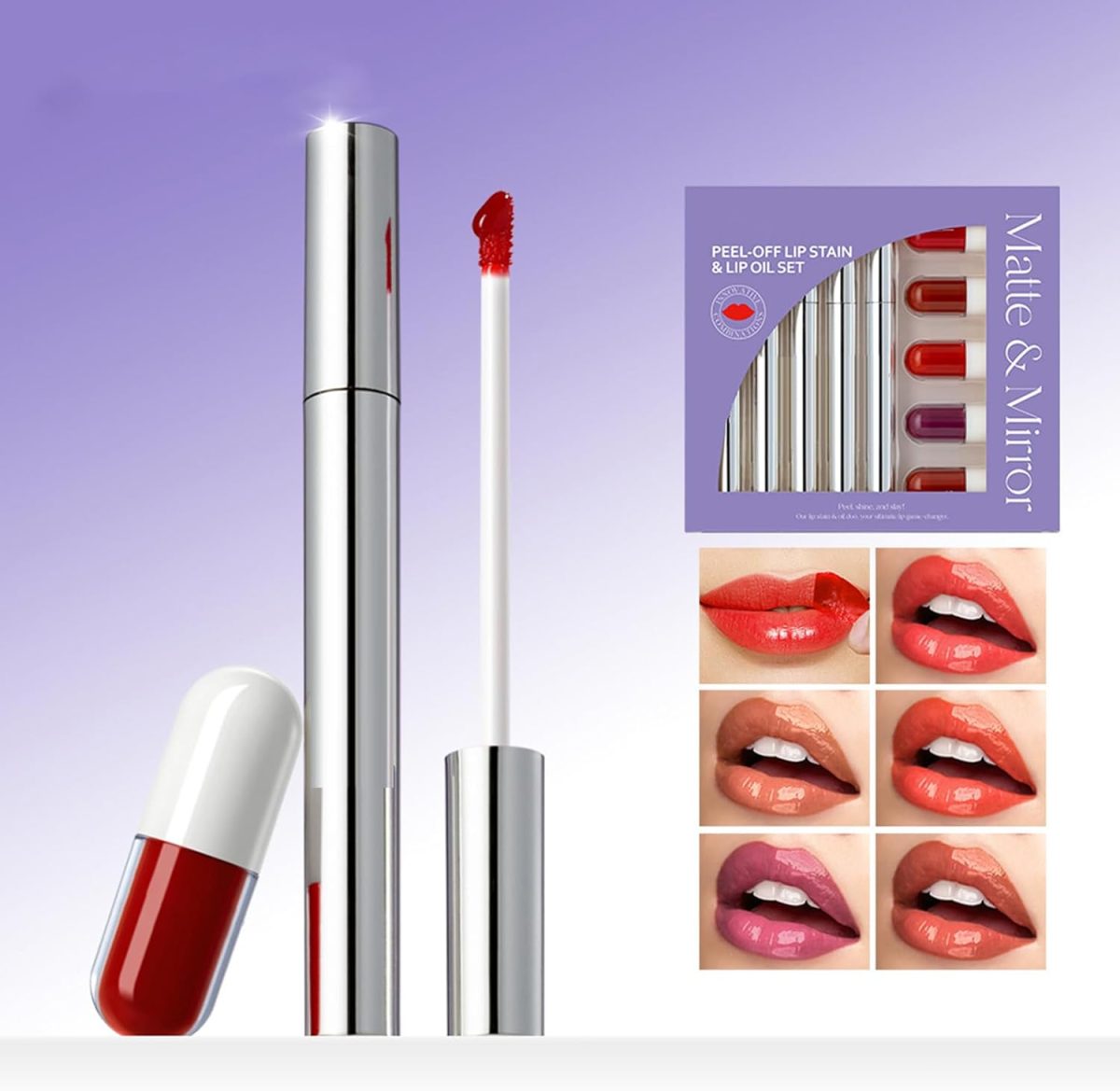 ⁦Lip Glaze | Lipsticks for Women,Smudge Proof Lipstick for Beauty Routine Everyday Wear Women Travel Commuting Dating Wedding Home⁩ - الصورة ⁦4⁩