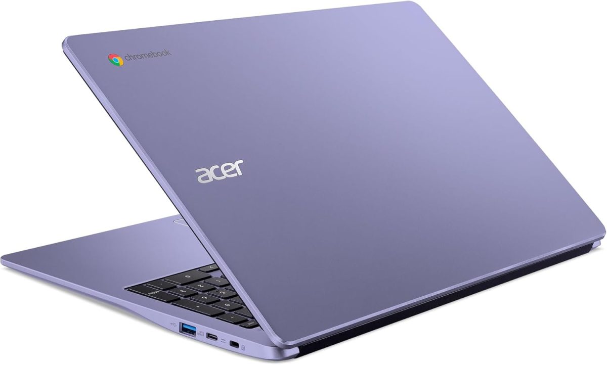 ⁦acer Chromebook 315 (15.6" FHD, Intel Celeron N4500, 4GB RAM, 128GB Storage (64GB eMMC + 64GB SD Card) Home & Student Laptop, 10-Hr Long Battery Life, IST Hub, Wi-Fi 6, Webcam, Chrome OS, Purple⁩ - الصورة ⁦6⁩
