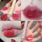 ⁦مجموعة زيت احمر شفاه جيلي مرطب غير لامع من 6 الوان، مرطب شفاه ملون على شكل قلب، ملمع شفاه مرطب ومرطب، ملمع شفاه عالي الصبغة ويدوم طويلا⁩ - الصورة ⁦5⁩