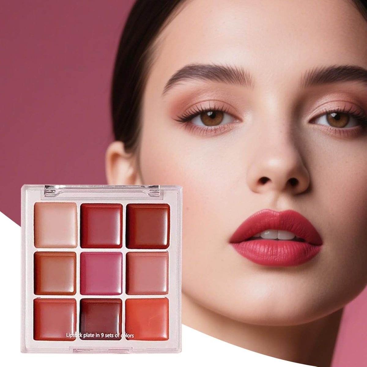 ⁦Lipstick Palette,9 Colors Lip Gloss Sets - Waterproof Long-Lasting Plumper Matte Moisturizing for Professional Everyday Wear Party Makeup Teen Girls⁩ - الصورة ⁦3⁩